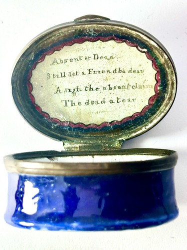 Antique georgian bilston blue - antique,