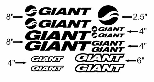 Giant bike frame decals road - bike,