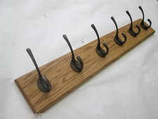 9 sizes SOLID OAK HANDMADE WOODEN COAT RACK HANGER HANGING PEGS RAIL 92