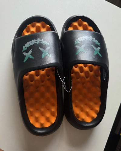 Men black orange slider - men’s, black/orange