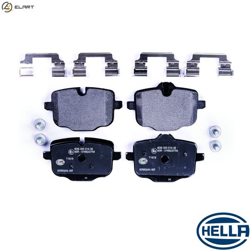 Brake pad set disc - pad, 8db