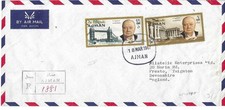 Ajman - Registered Air Mail Cover - Churchill -to Paignton  18.03.67 (25-2848)
