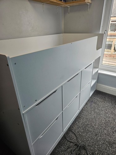 Cabin bed single white - bed,