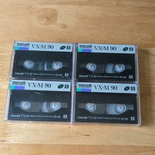 Maxell 8mm Video Cassette Tapes P5-90VX mp 8 X4 Tapes Used