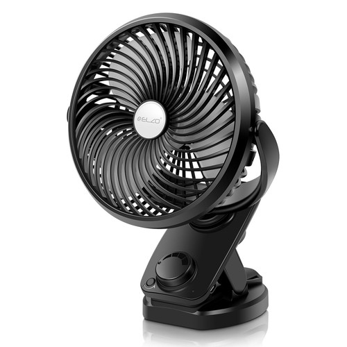 Elzo clip fan 5000mah mini - on, fan,