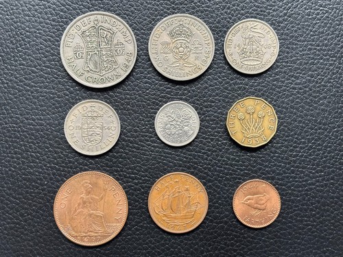Pre decimal coin - 9, set