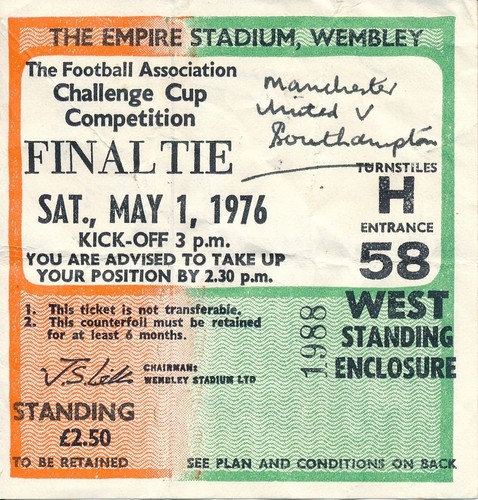 Ticket cup final 1976 - fa,