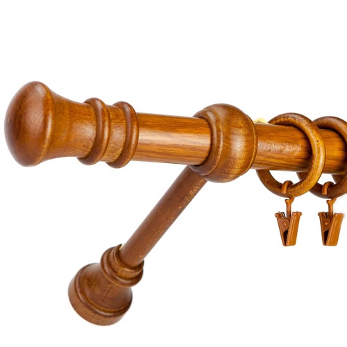 Wooden curtain pole - pole, single
