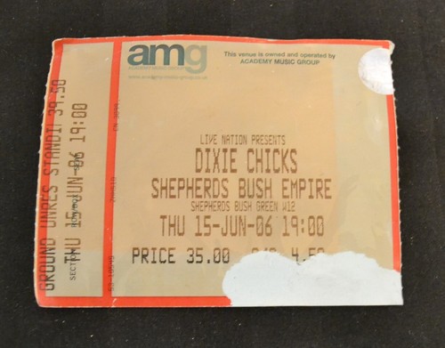 Old concert ticket dixie - -,