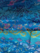 5 ribbons remnants. 100% Raw Indian Sari Silk - 1.5" x 16" ribbons