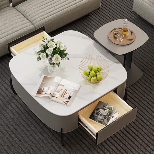 Modern round white - round, grey