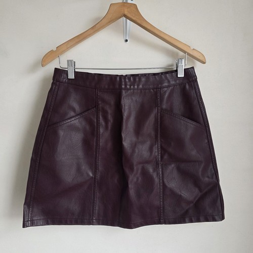 New look burgundy faux leather - look,
