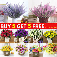 36 Heads Bunch Artificial Silk Flowers Milan Bud Mini Rose Wedding Home Decor UK