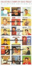 Unusual collection of 36 unused stamps of Elvis Presley album covers