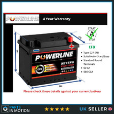 EFB Car Battery fits