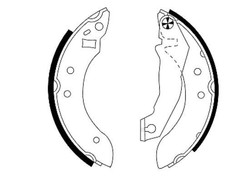 Rear Brake Shoe Set Fits Ford Mintex MFR171 1 Year Warranty