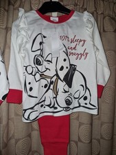 Disney Dalmations 12-18 Months Pyjama Sets 2 Pair On Purchase