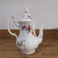 Royal Albert Moss Rose  bone china coffee pot used - excellent condition