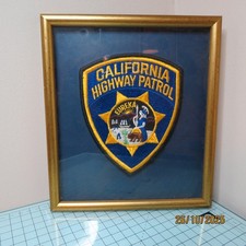 California highway patrol badge patch 5 inches in frame.