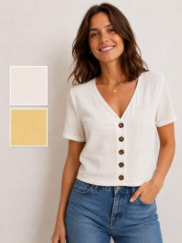 Nutmeg ladies button blouse - ladies,