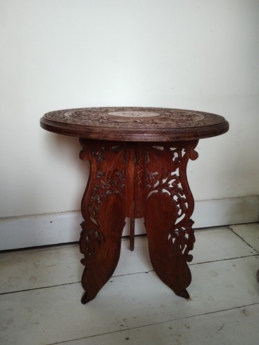 Vintage carved wood sheesham - wood,