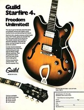 vtg 70s GUILD STARFIRE 4