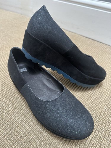 Camper twins black suede - black,