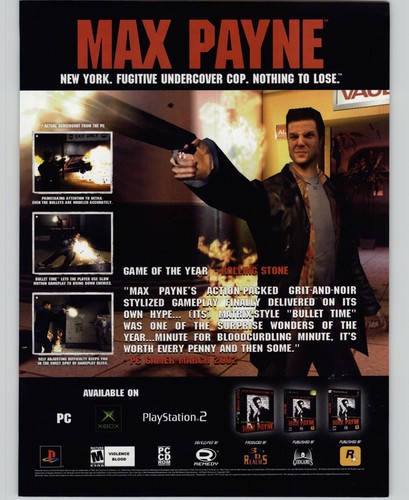 2001 max payne ps2 - max, xbox