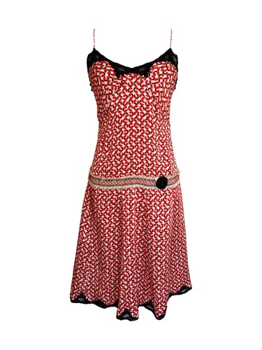 Blumarine silk ladybird dress - blumarine,