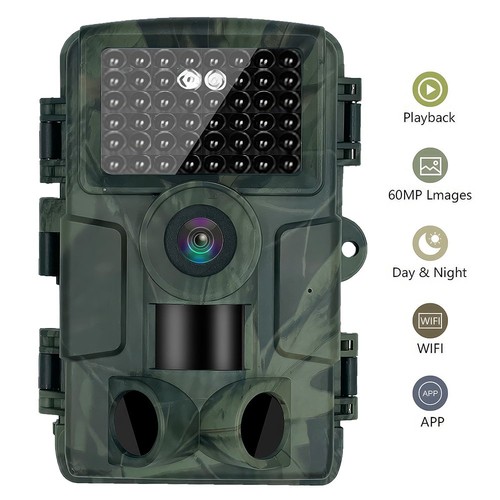 Wildlife camera 60mp trail - camera,
