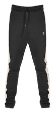 FILA Setter Mens Track Pant Joggers Black Tracksuit Jogging Bottoms Pants Black
