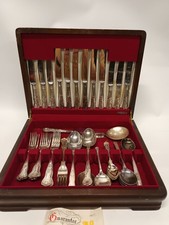 Philip Marks Sheffield Cutlery Set Comes in Brown Display Box Vintage 