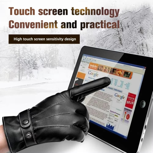 Mens leather touch screen - touch,