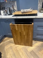 Slightly used Oak Noodle Board made for a modern fully fitted kitchen