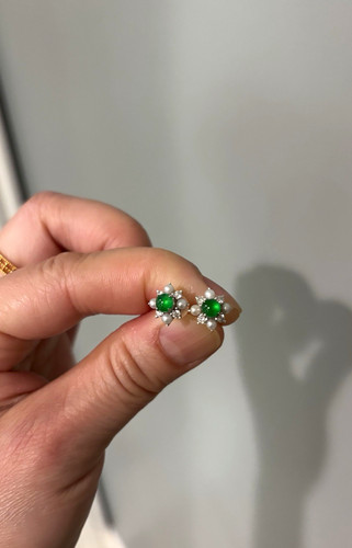 18k white gold - 18k, jadeite