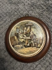 Antique English Victorian Prattware Pot Lid - “The Village Wedding"