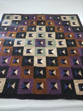 Vintage Feed Sack Beautiful Arrowhead Pattern Patchwork Quilt 225x220cm