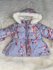 Lola & Maverick Baby Girl Coat 0-3 Months With Detachable Mitts
