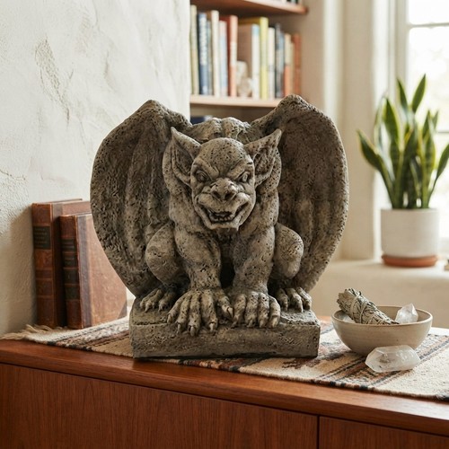 Stone gargoyle garden - gargoyle,
