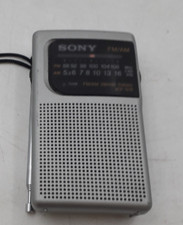 Vintage Sony FM/AM 2 Band Radio Portable Pocket Radio Silver ICF-S10