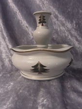 Christmas Pot Pourri Bowl with Matching Candle Holder Set Xmas Home Decor