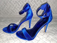 Star Collection, electric blue, velvety, high heeled shoes, size 39 / 6