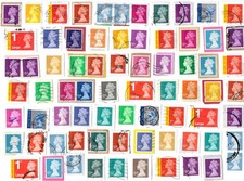 GB Queen Elizabeth Used Machin Definitive Security Stamps High Values On Paper