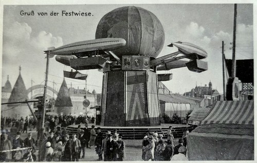 Postcard munich zeppelin world - postcard,