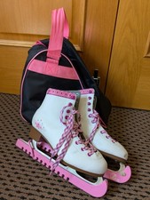 Girls Pink Figure Ice Skates