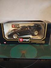 Burago Lamborghini Countach 1/18 Scale Black Model Car 1988 Cod 3037