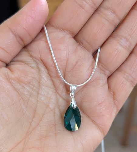Emerald green teardrop - emerald,