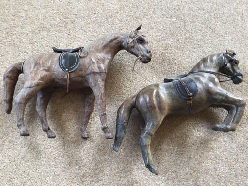 Pair leather covered - pair, of