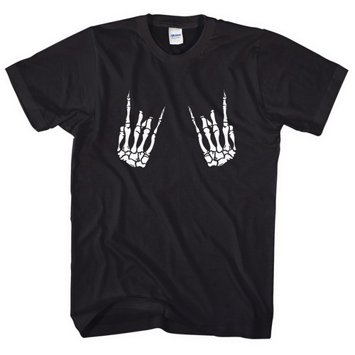 Skeleton rock boob hands - skeleton,