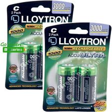 4 x Lloytron C Size 3000 mAh